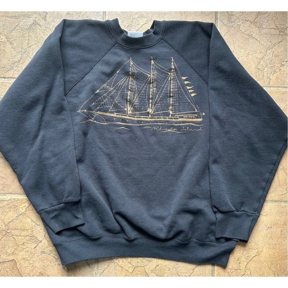 Vintage Rhode Island Tall Ship Graphic Sweatshirt XL
